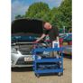 Draper Tools Tool Trolley 3 Tier Blue Image 3