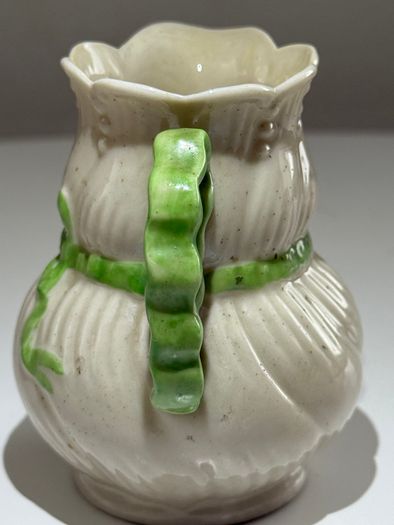 Antique Belleek Fermanagh Ireland Miniature Cream Jug.  2nd Mark (1891 to 1926)