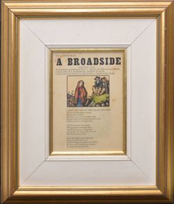 Jack B Yeats Hand Coloured Broadside Print 1912