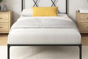 Modern 3ft Single Metal Bed Frame with Headboard