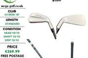 New Titleist U.505 2025 Utility #2 Iron 18 Degree / Hzrdus Black Gen5 6.0 80g Stiff