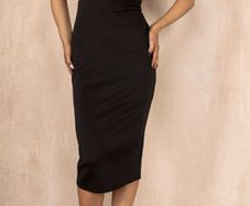 Girl in mind black dress