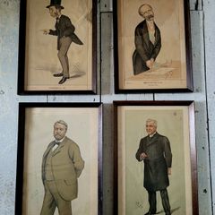 19th century set of four framed vanity fair Spy prints