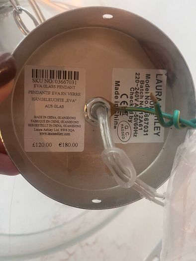Laura Ashley Glass Pendant Light
