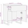 Bedside Cabinet Black 50x33x60 cm Image 9