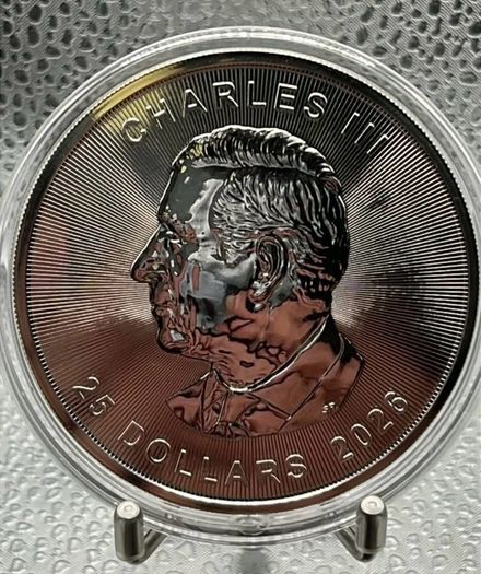 5oz Fine 9999 Silver Bullion Maple Leaf 2026 Coin.