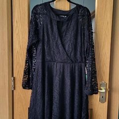 Boohoo black lace dress, Size 20, Brand new