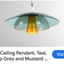 Large Ceiling glass pendant. Made.com . BNIB. Retail gbp139 Image 2