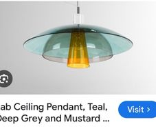 Ceiling glass pendant. Made.com . BNIB.