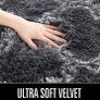 Luxury Velvet Shag Area Rug Modern Indoor Plush Fluffy Rugs, Extra Soft and Comfy Carpet, Geometric Moroccan Rugs for Bedroom Living Room Girls Kids Nursery, 5x8 Feet Dark Grey/White MULTIPLE COLOURS AVAILABLE (FREE POSTAGE) Image 7