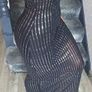 Sequin Mesh Sheer Bodycon Bandeau Dress, size S Image 5