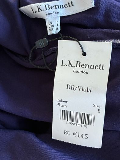 Brand-New Ladies Purple Dress from L.K. Bennett London. Size UK 8 / EU 36