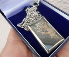 Vintage Sterling Silver 925 Flower Necklace (length 27" - 23,6g)