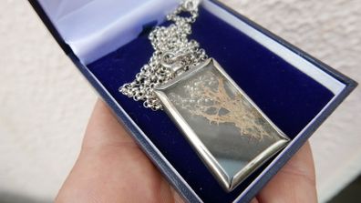 Vintage Sterling Silver 925 Flower Necklace (length 27" - 23,6g)