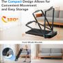 Under Desk Walking Pad with Foldable Handrail for Home/Office Workout Jogging Machine with Remote Control and App Image 5