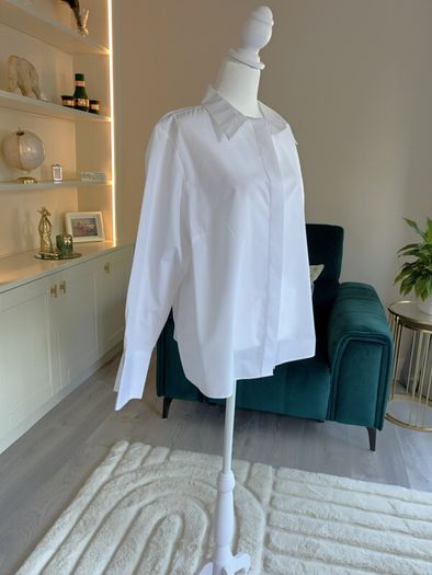 Ladies Fitted White Long-Sleeved Shirt by Next