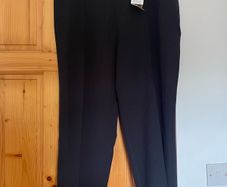 M&S black trousers short plus size
