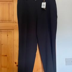 M&S black trousers short plus size