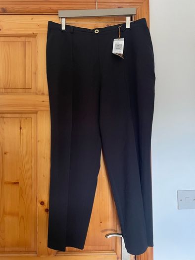 M&S black trousers short plus size