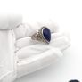 Vintage 925 Sterling Silver & Lapis Lazuli Chunky Ornate Ring Image 8