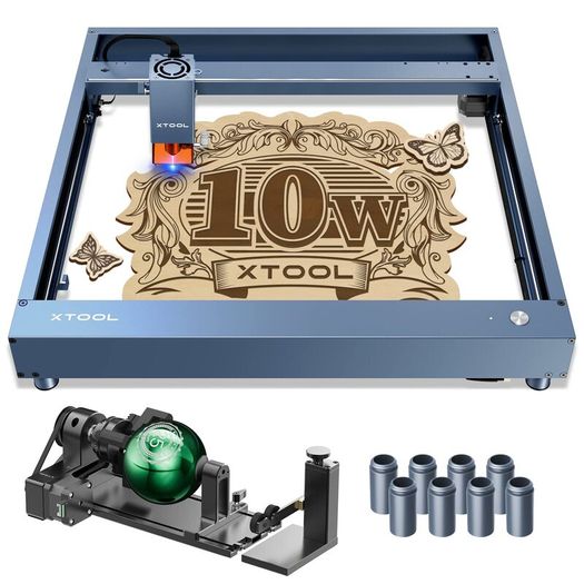 xTool D1 Pro (10W) Laser Engraver + RA2 Pro Rotary Attachment
