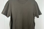 Massimo Dutti Men's Khaki Green T-shirt - size medium