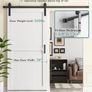 5FT/152cm Sliding Barn Door Hardware Track Kit, Flat Track System, Closet Rail, Sliding Door Track, J Shape Hanger Image 2