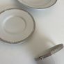 Cup, saucer & bowl - Royal Doulton - white / silver Image 5