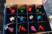 Retro Vintage Style Christmas Baubles one Box of x12 Glass Ornaments