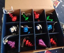 Retro Vintage Style Christmas Baubles one Box of x12 Glass Ornaments