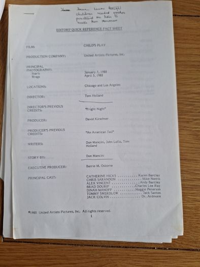 Childs Play Press Kit