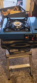camping stove and gas
