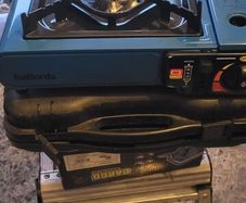 camping stove and gas