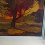 Framed under glass oil panting on board of land scape signed M.M KENNA Image 8