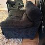 Black reclining lounger armchair Image 3