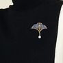Art Nouveau Style Lady Wings Fairy Pearl Brooch Image 4
