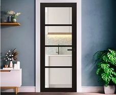 Black Shaker Style Sliding Door