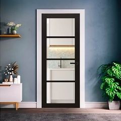 Black Shaker Style Sliding Door