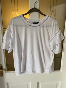 Ralph Lauren white cotton TShirt/Top, Size Large, UK 14, as new