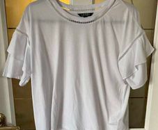 Ralph Lauren white cotton TShirt/Top, Size Large, UK 14, as new