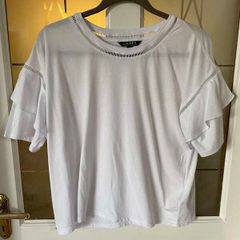 Ralph Lauren white cotton TShirt/Top, Size Large, UK 14, as new