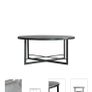 Black marble coffee table Image 2