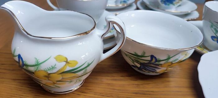 14 pcs Vintage Crown  Royal Bone China
