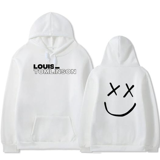 Louis Tomlinson Hoodie The Signature Comfort and Charm of Louis's Exclusive Apparel. Louis Tomlinson Merch Shirt, Louis Tomlinson smiley hoodie for adults and kids