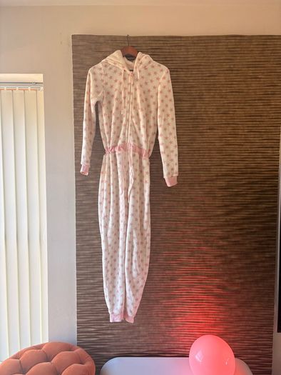 Pink and white  onesie pyjamas