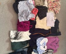 Selection of maternity clothes