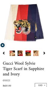 Gucci Tiger Scarf