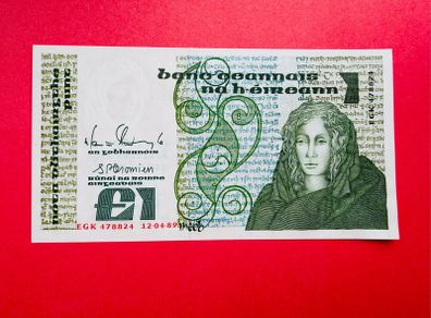 Ireland  1 Pound  12 / 4 / 1989  ( Uncirculated ) Pick 70