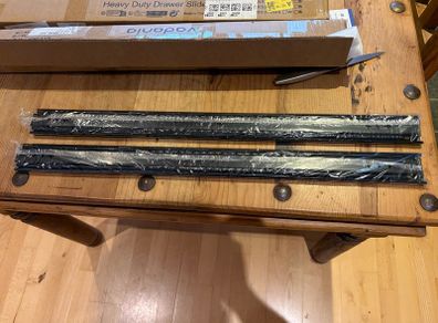 Brand new 700mm heavy duty drawer sliders x 4