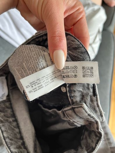 zara straight grey jeans, perfect condition 34 size